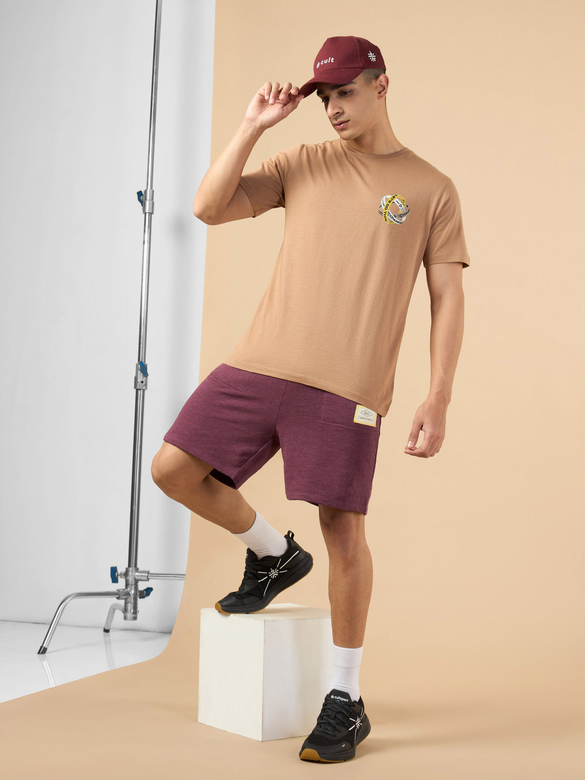 Men's Khaki Community Graphic T-shirt