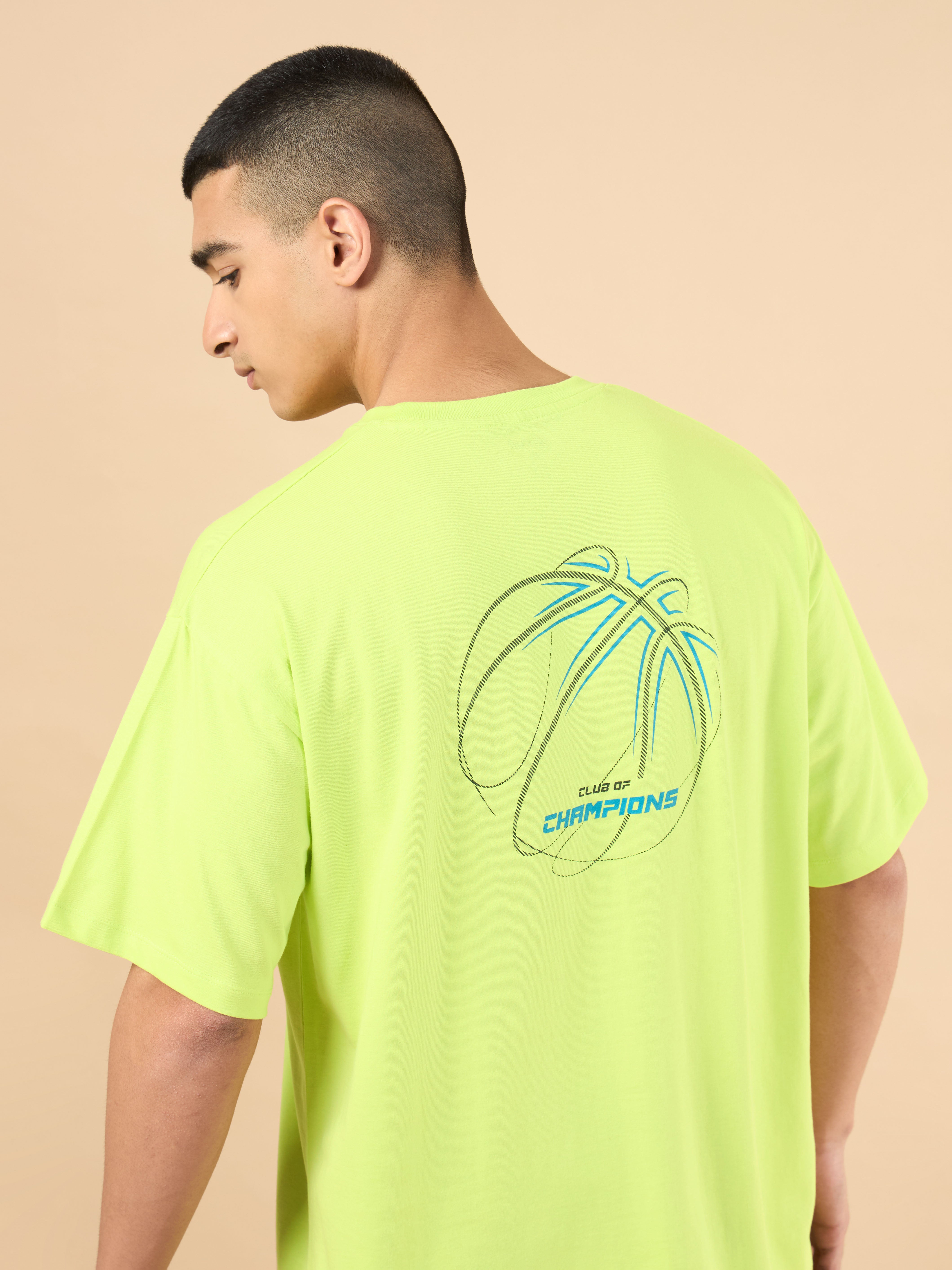 Men's Lime Community Graphic Oversized fit T-shirt