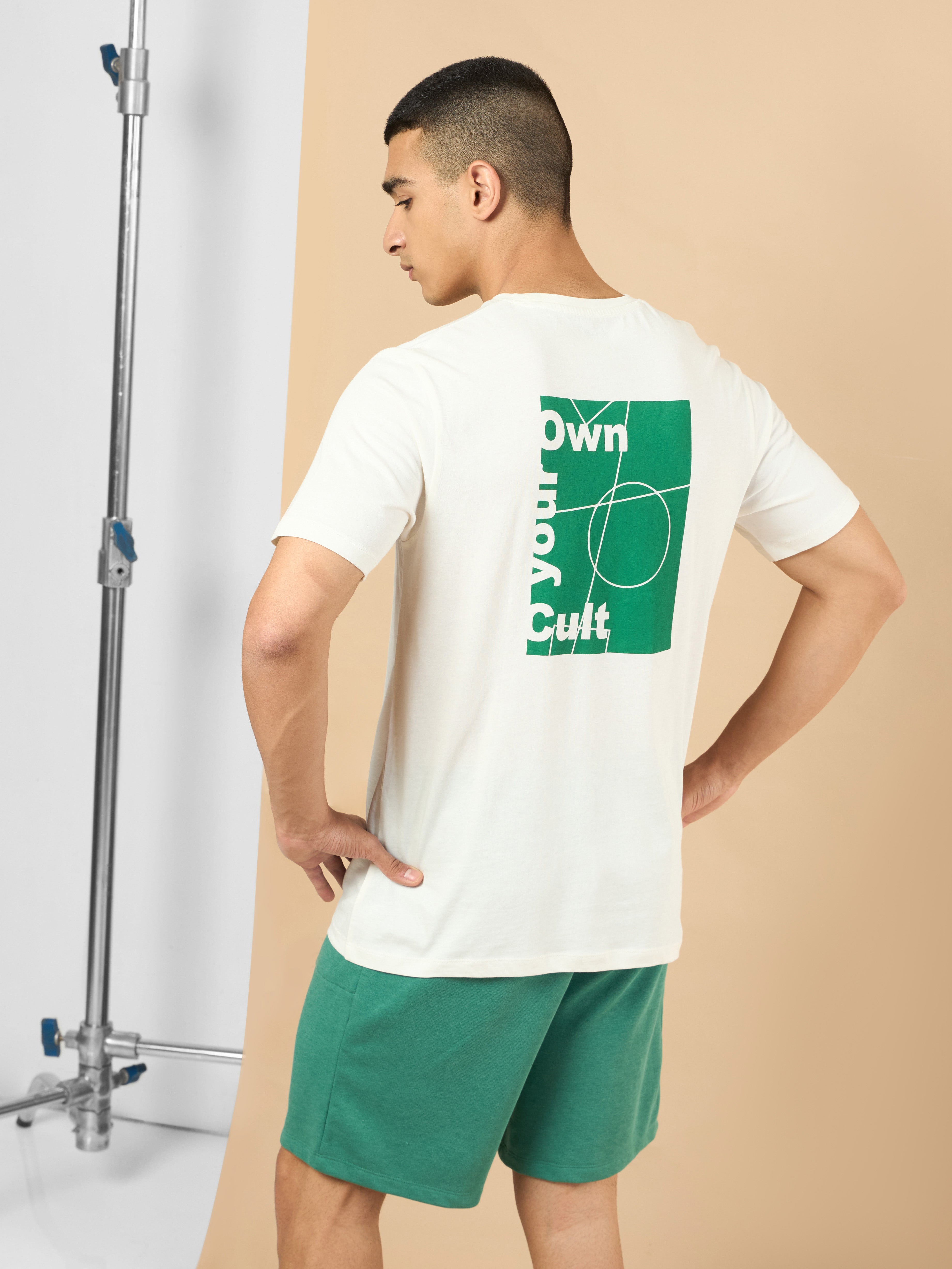 Men's White Own Your Cult Graphic T-shirt