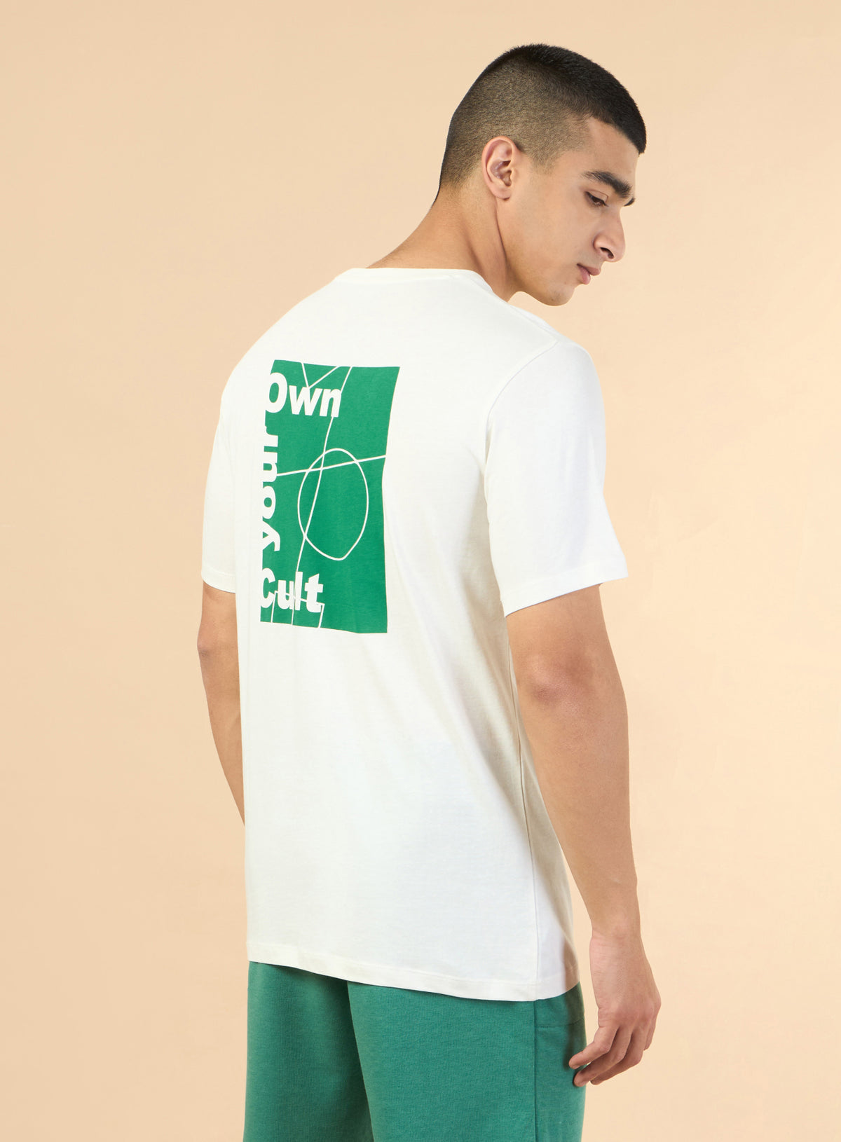 Men's White Own Your Cult Graphic T-shirt