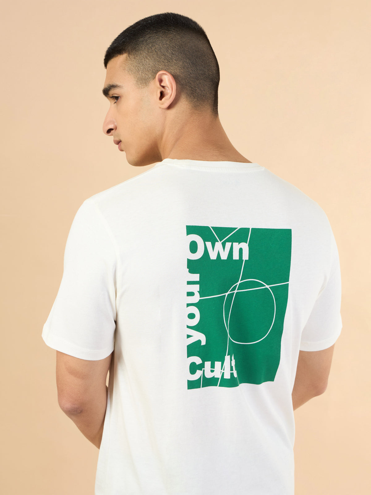Men's White Own Your Cult Graphic T-shirt