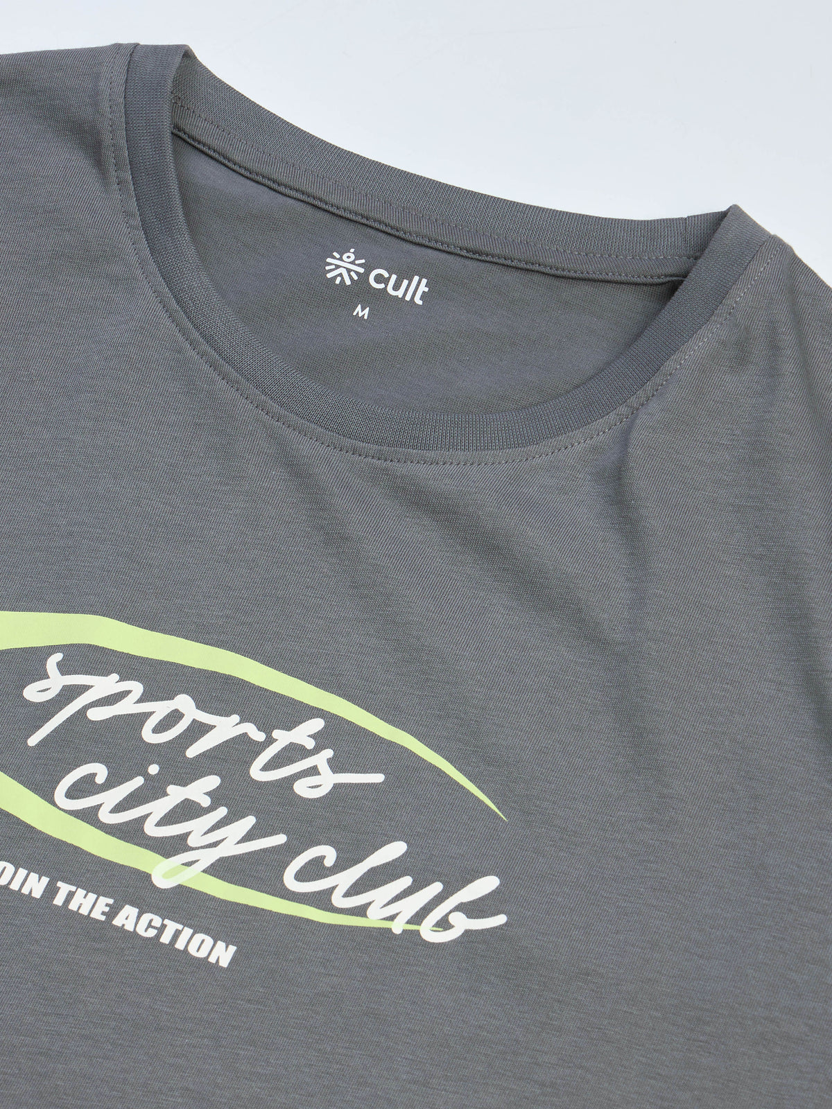 Men's Dark Grey Sports City Club Graphic T-shirt