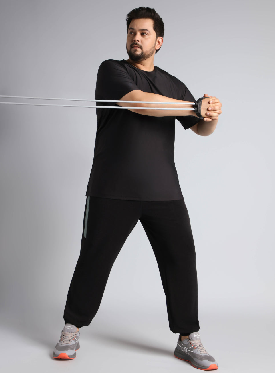 Men's Black Plus Size Training Joggers