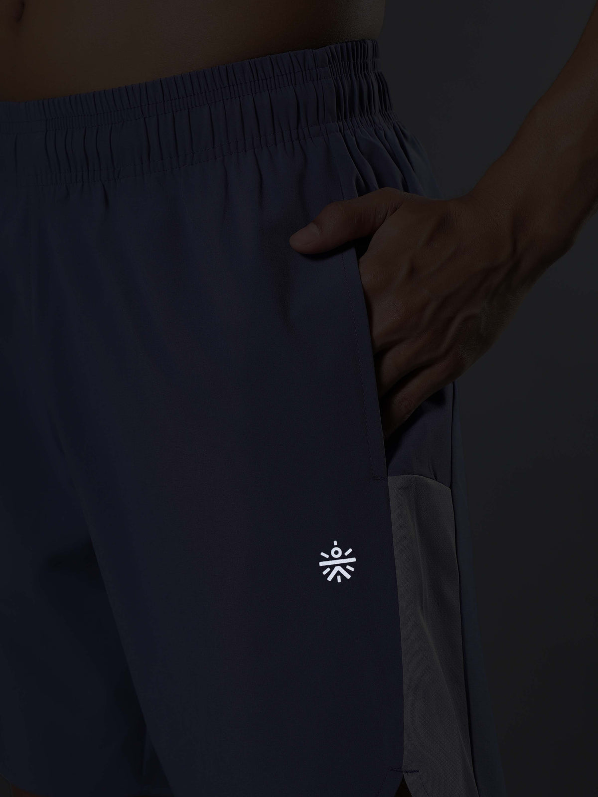 Men's Purple Pace Up Runner's Shorts