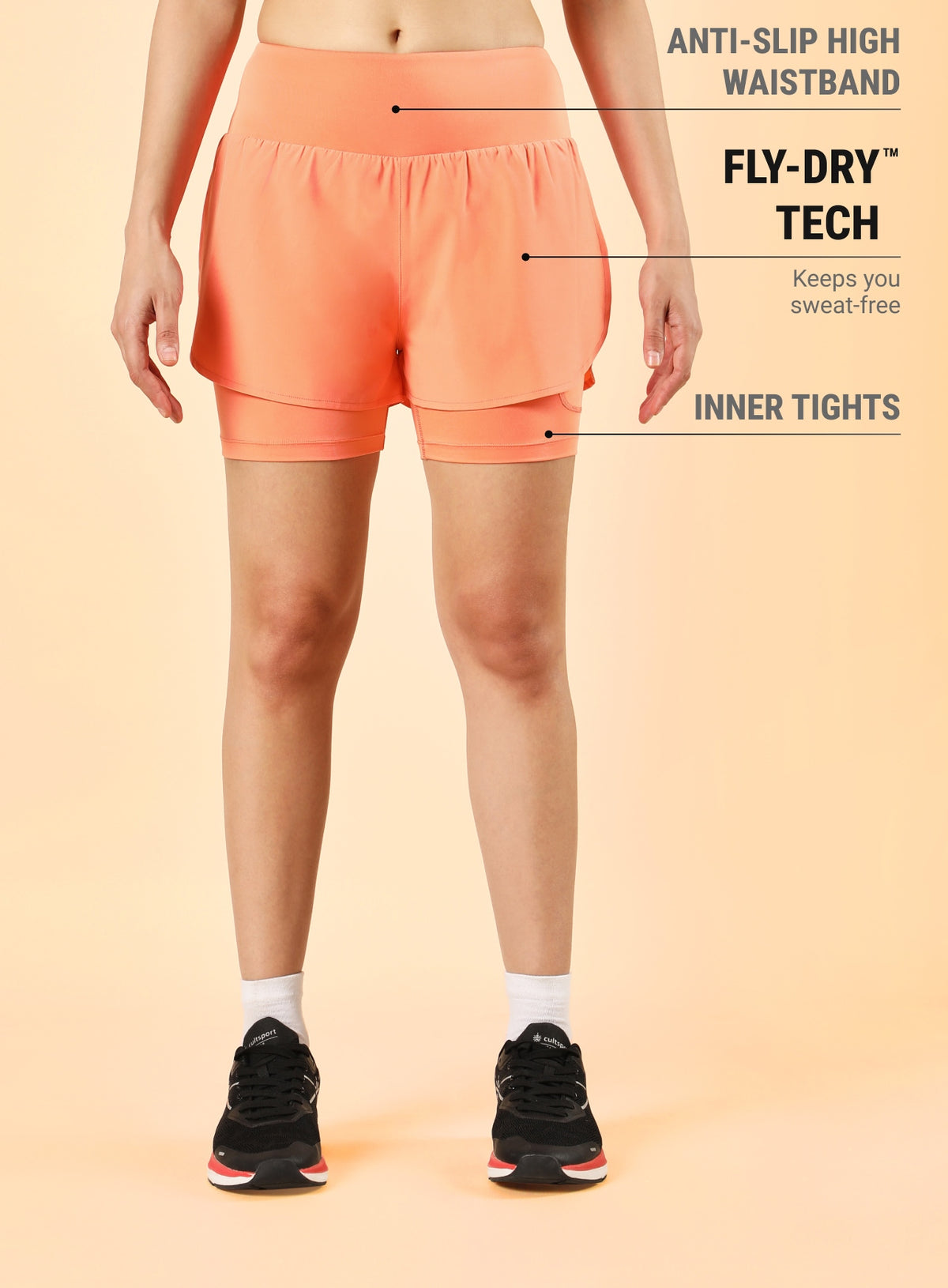 Women's Coral Performance Pro Training Layered Shorts