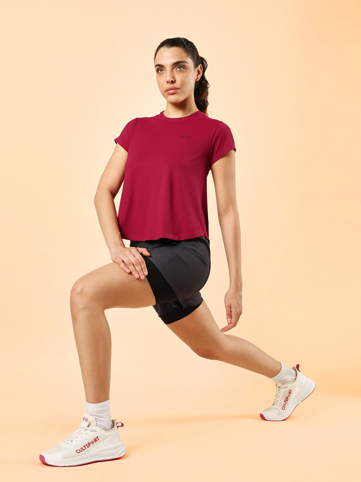 Women's Red High Energy Training Top