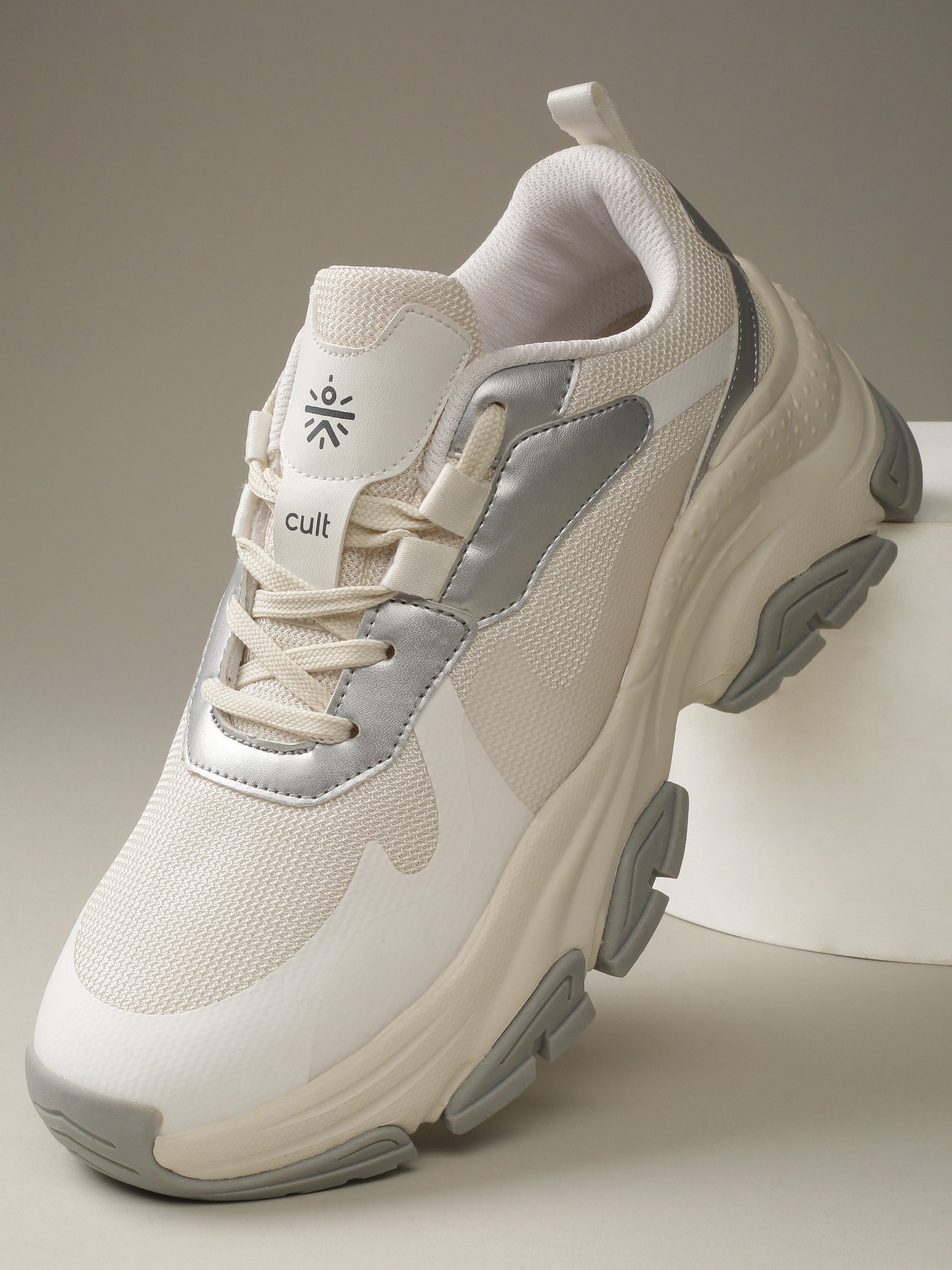 cult Women's Venus Sneakers - Off White/Silver