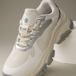 cult Women's Venus Sneakers - Off White/Silver