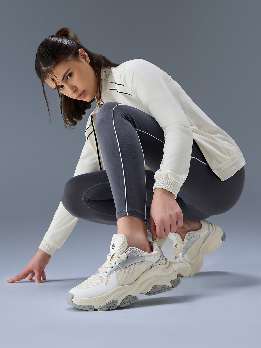 cult Women's Venus Sneakers - Off White/Silver
