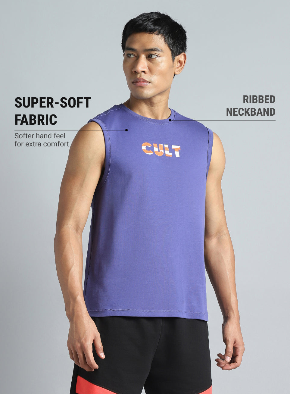 Men's Navy Dance Brand Carrier Tank