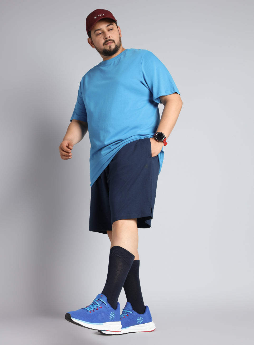 Men's Navy Plus Size Training Essential Shorts
