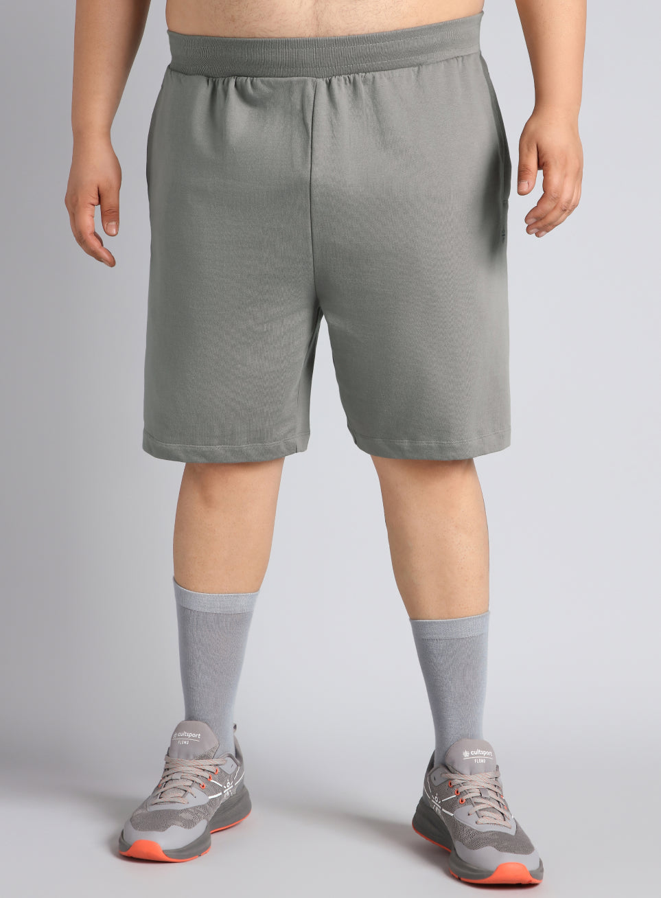 Men's Grey Plus Size Training Essential Shorts