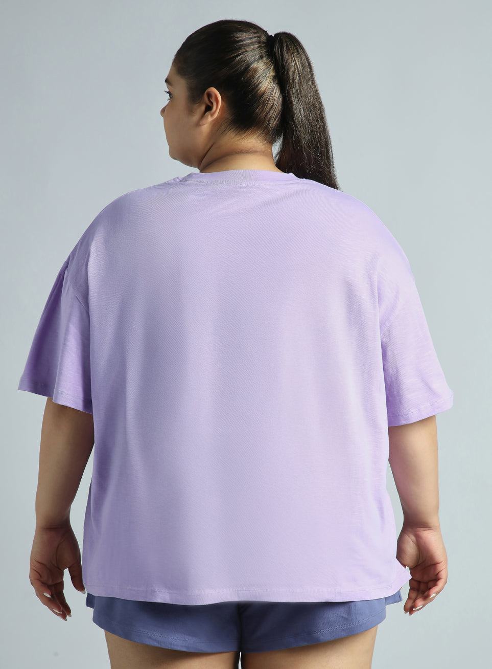 Women's Pink Sports Club Plus Size Oversized Fit T-shirt