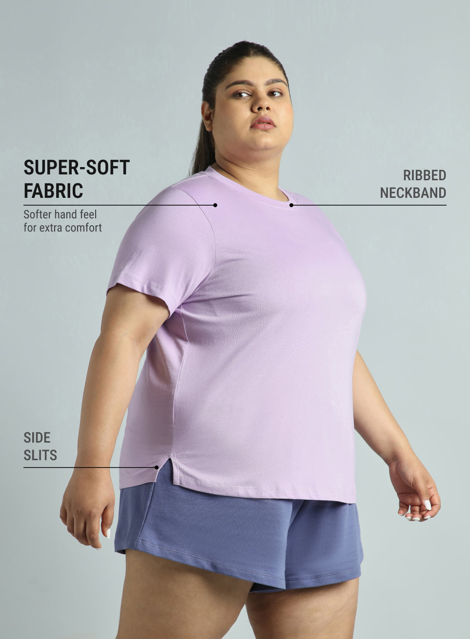 Women's Cult Essential Cotton Plus Size Pack of 2 Regular Fit T-shirts