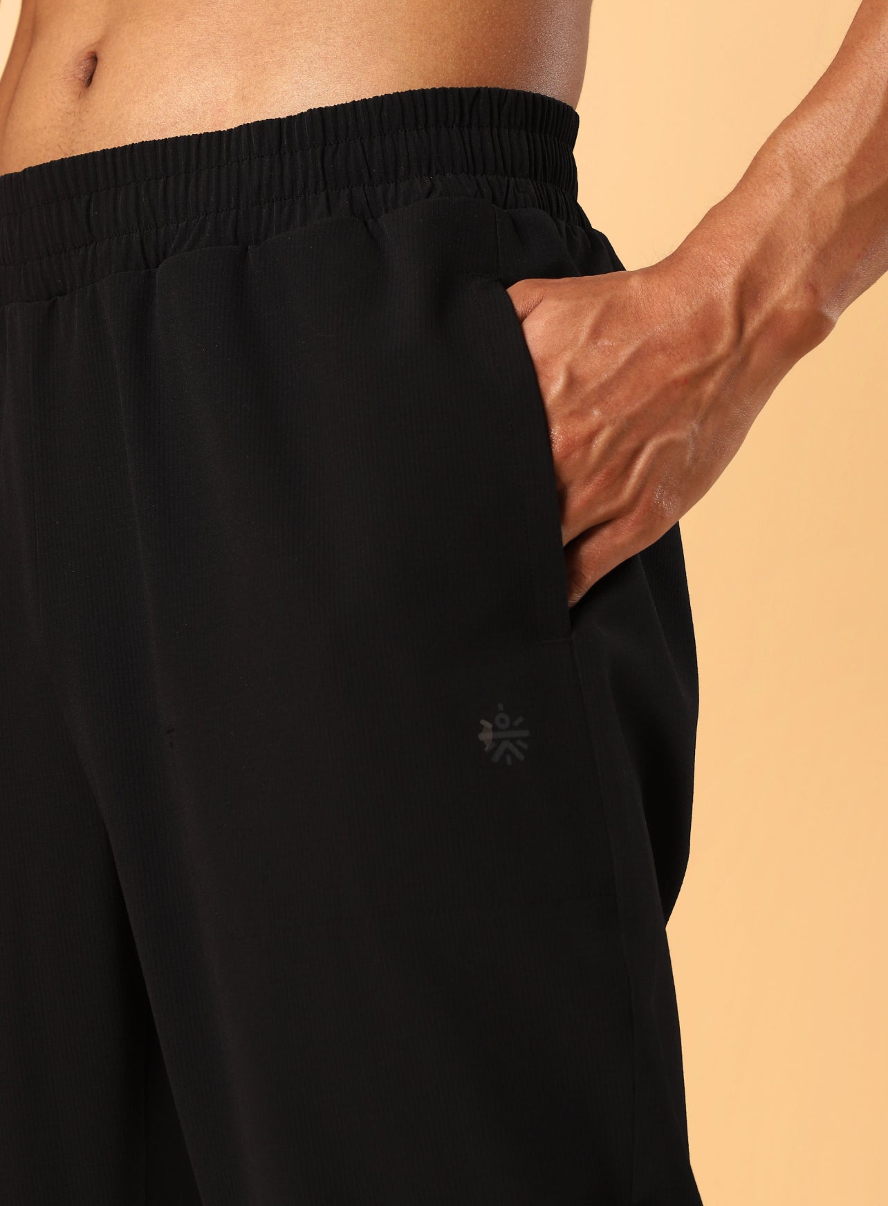 Men's Black Training Sculpted Trackpants