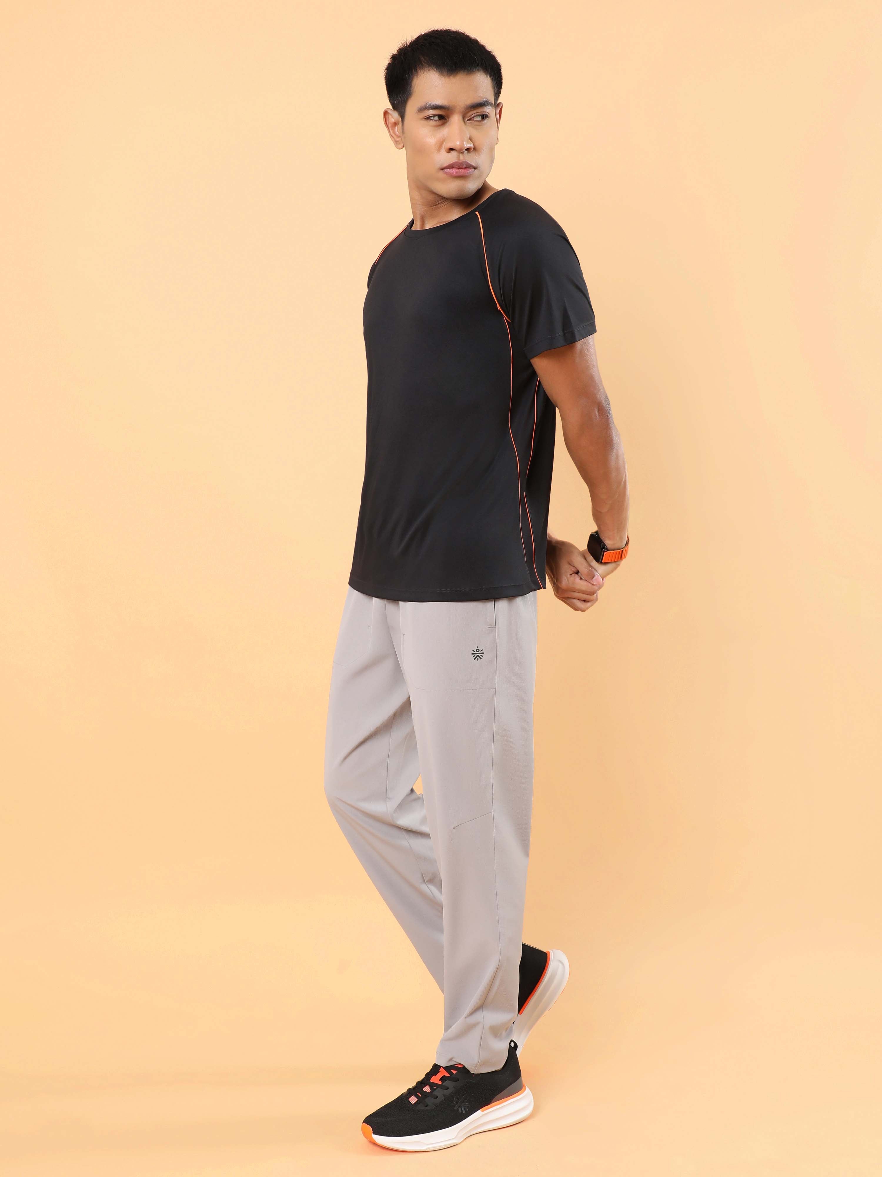 Men's Grey Training Sculpted Trackpants