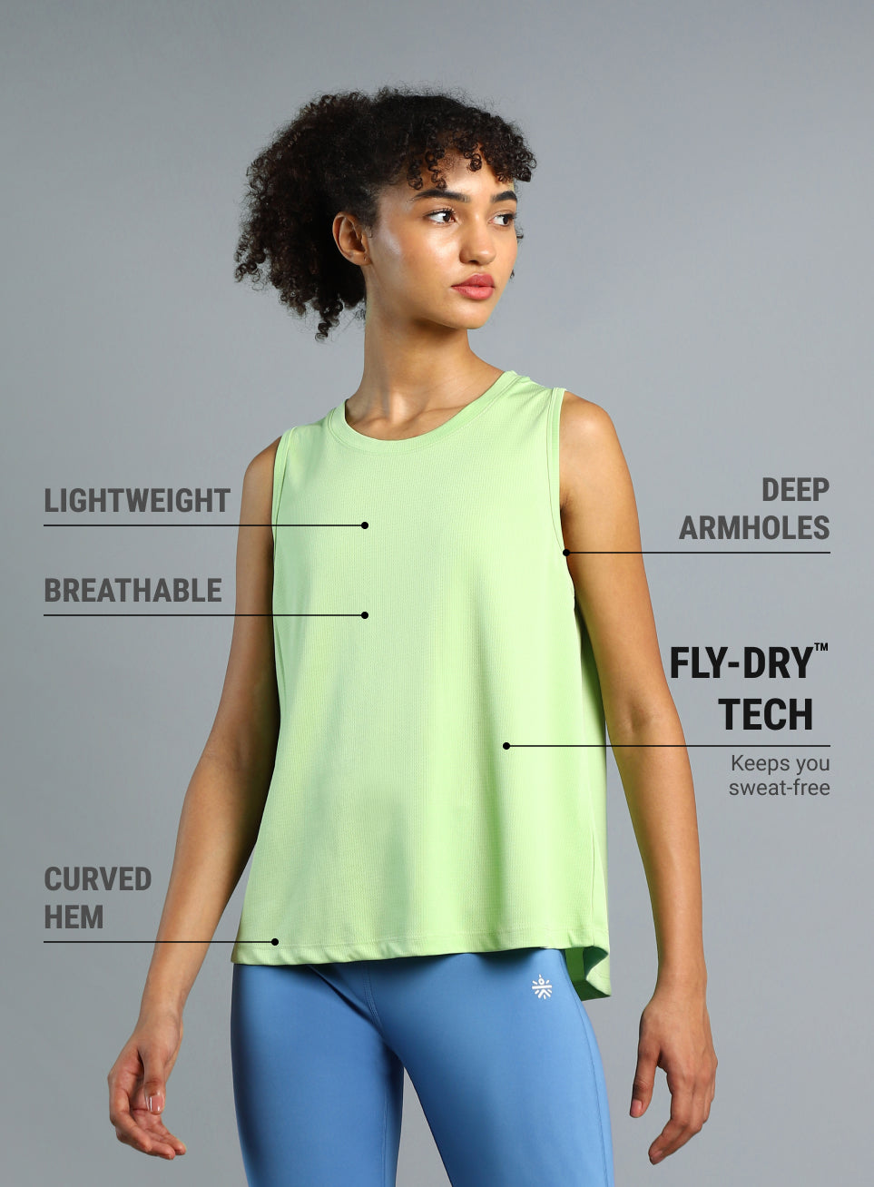 Women's Lime Dance Flow Tank