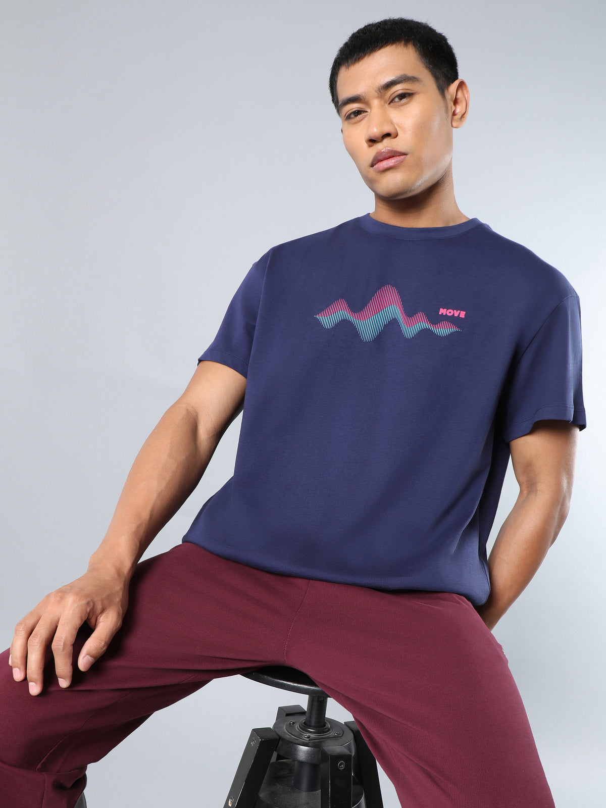 Men's Navy Move to the Beat Relaxed fit T-shirt