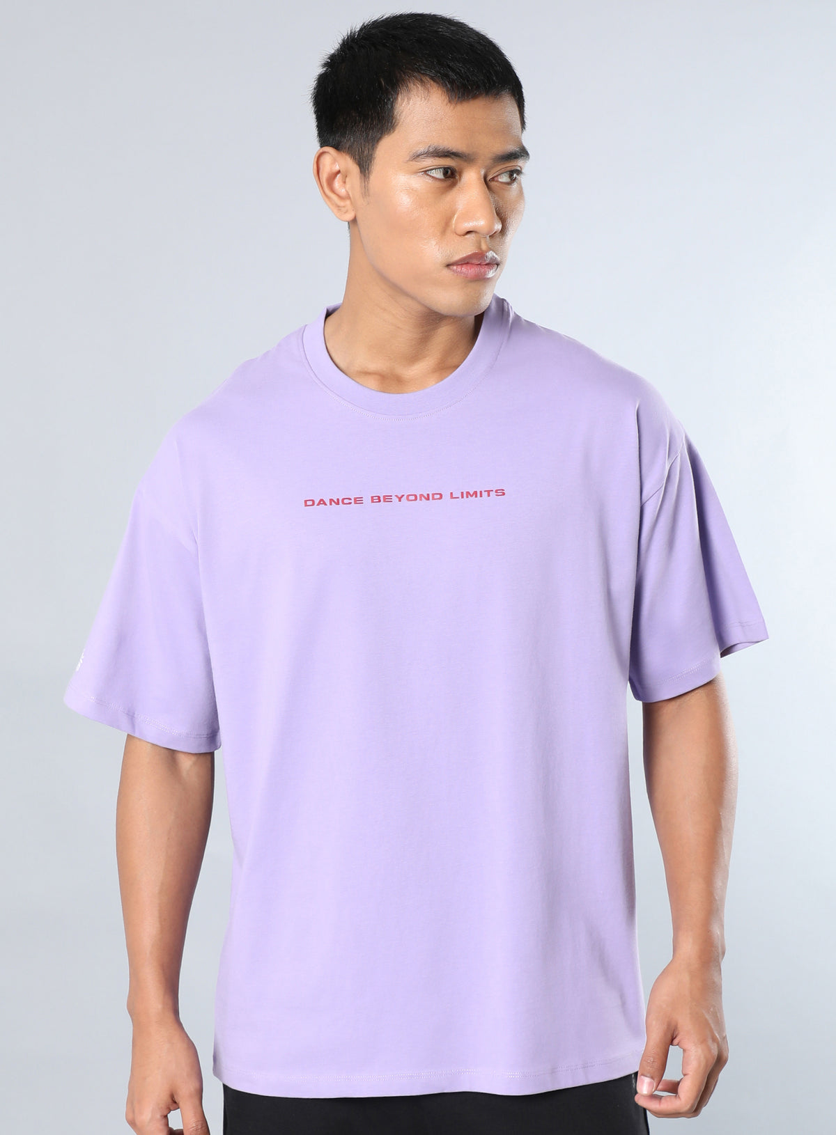 Men's Purple Dance Back Print Oversized fit T-shirt