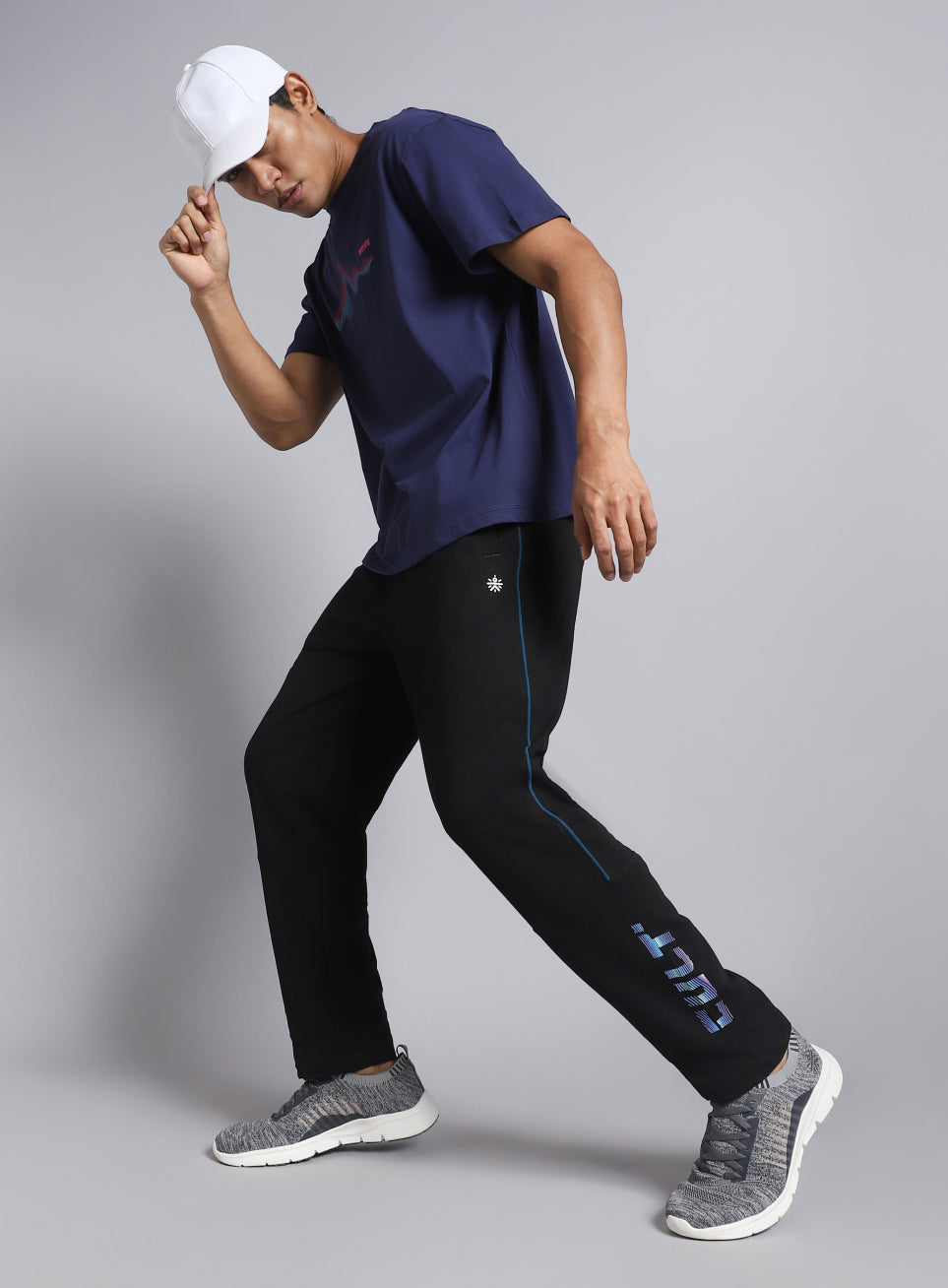 Men's Black Dance Brand Carrier Trackpants