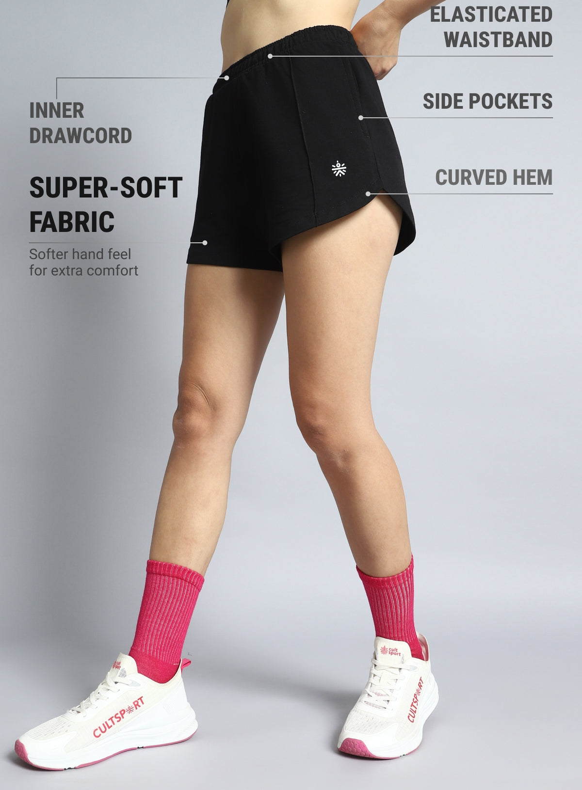 Women's Black Move it Shorts