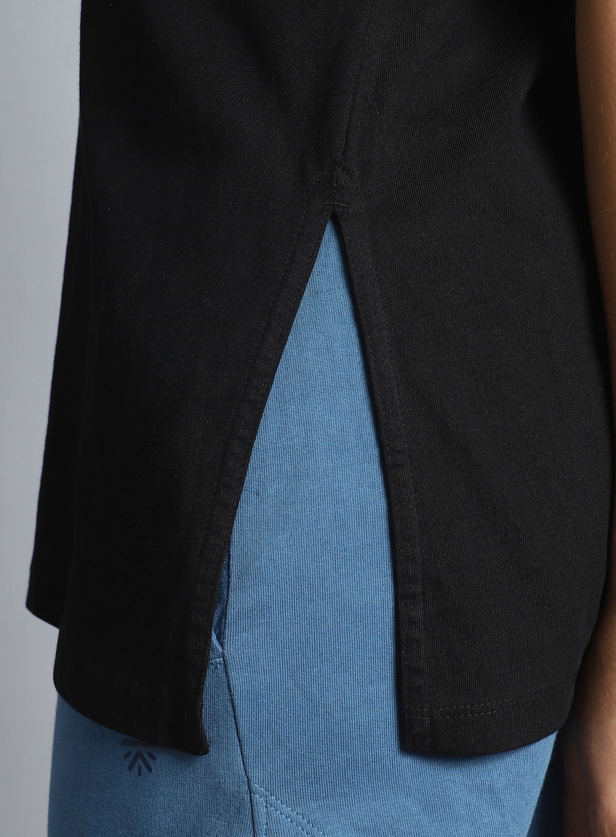 Women's Black Printed Oversized T-shirt