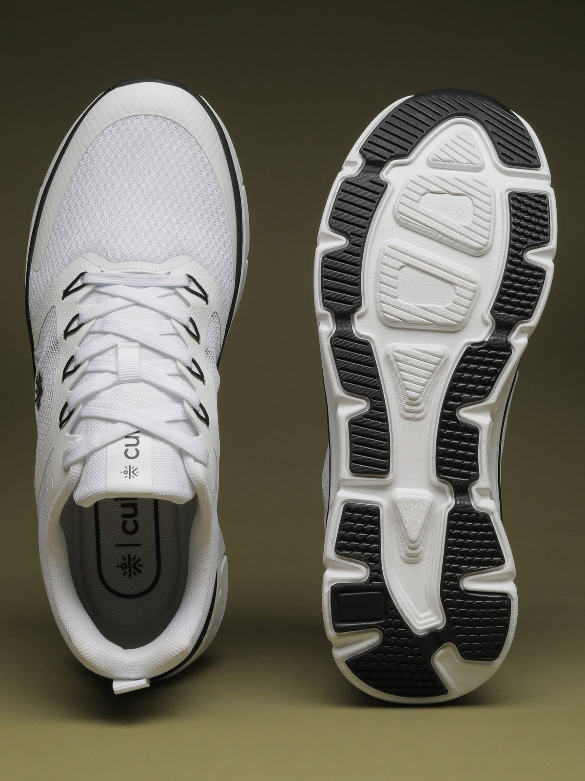 cult Men's Flint Running Shoes - White/Black