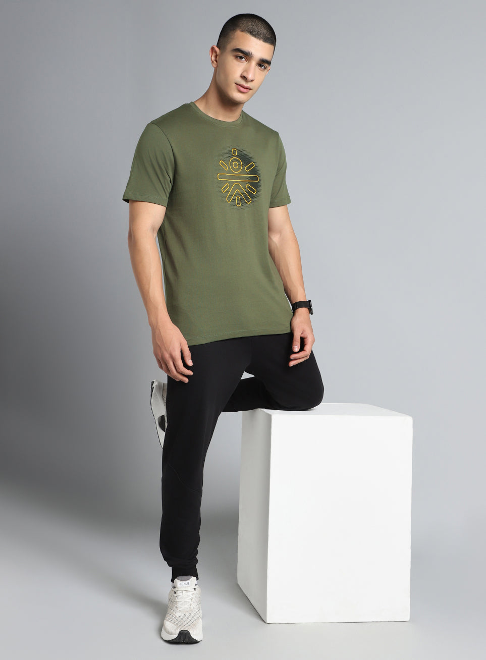 Men's Olive Cult Brand Carrier Graphic T-shirt