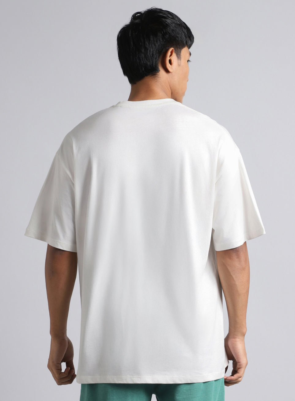 Men's White Cult Graphic Oversized Fit T-shirt