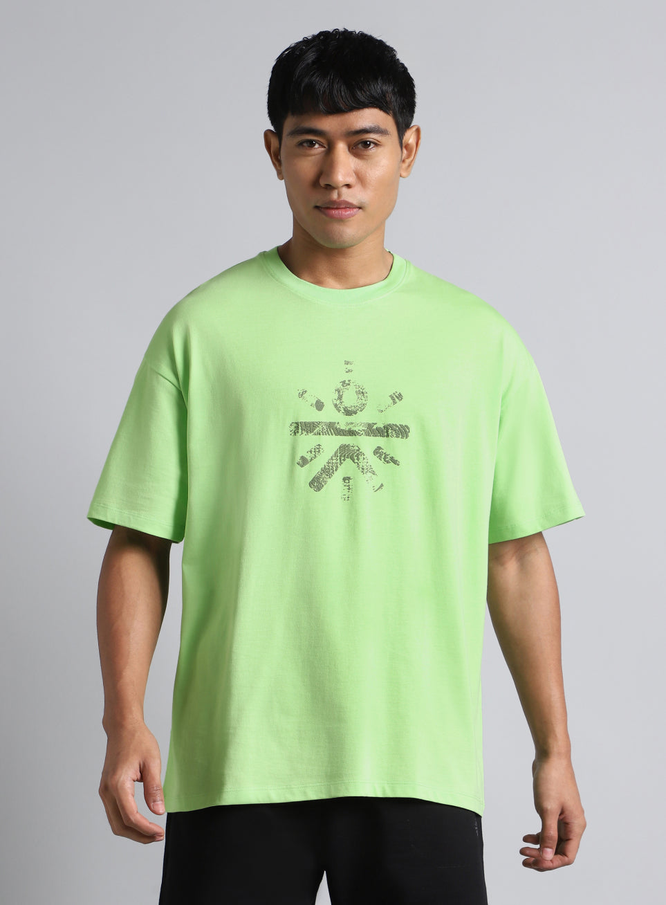 Men's Lime Cult Brand Carrier Oversized Fit T-shirt
