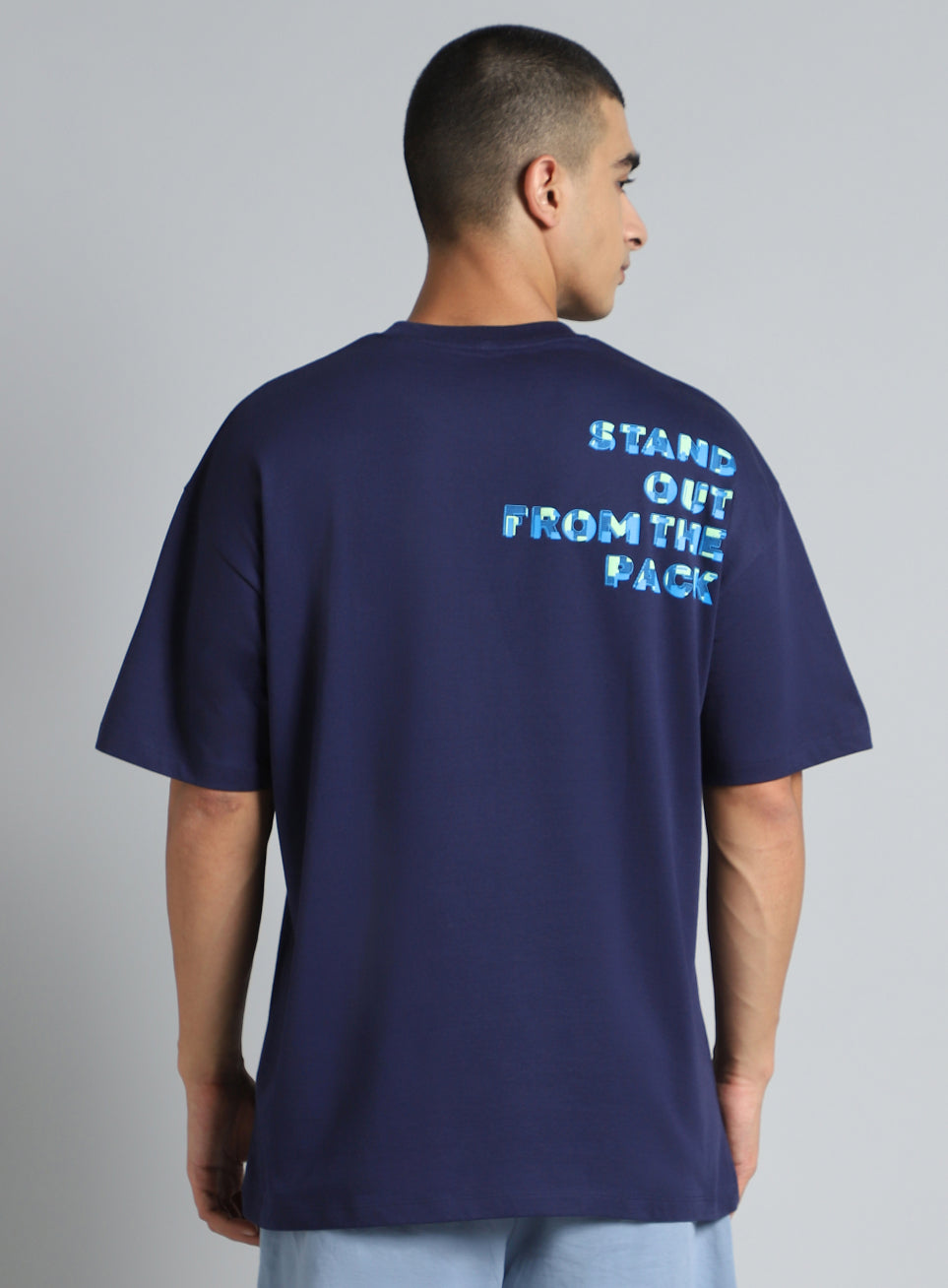 Men's Navy Cult Graphic Oversized Fit T-shirt