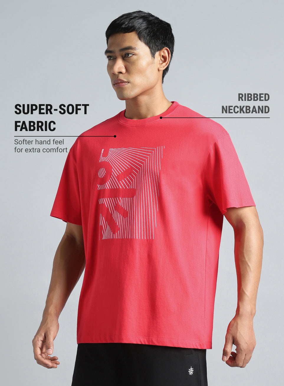 Men's Red Cult Branding Graphic T-shirt