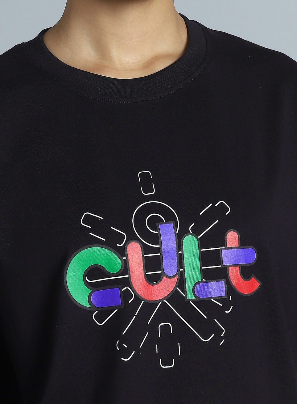 Women's Black Brand Carrier Relaxed Fit T-shirt