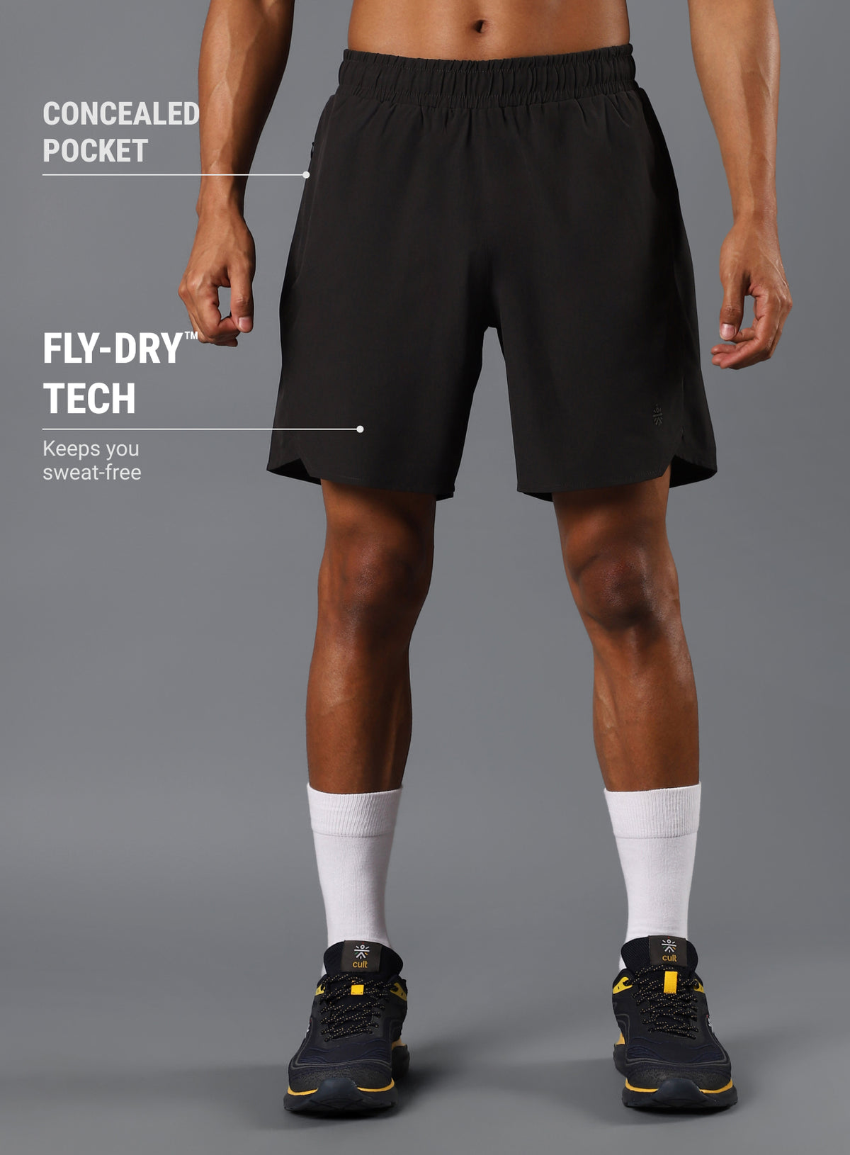 Men's Dark Grey Iconic Running Shorts