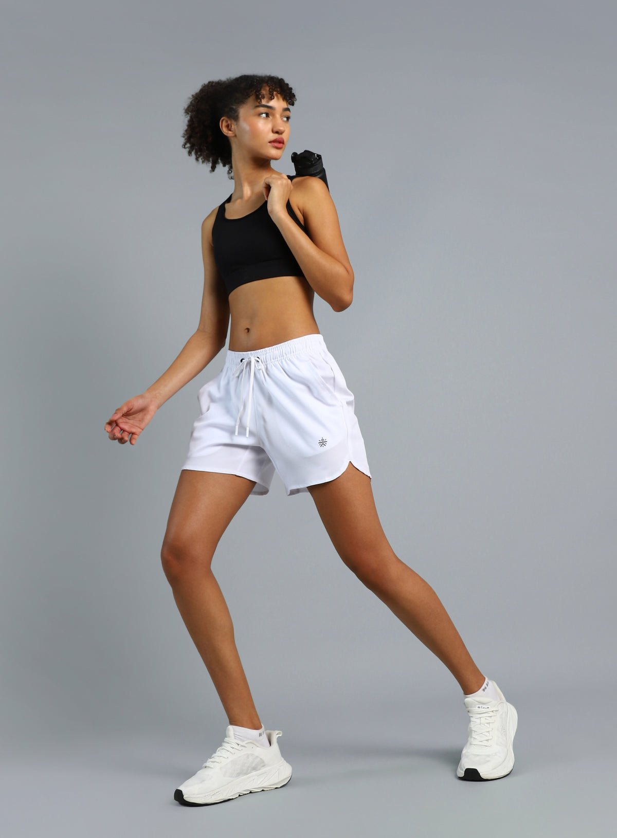 Women's White Running Essential Shorts