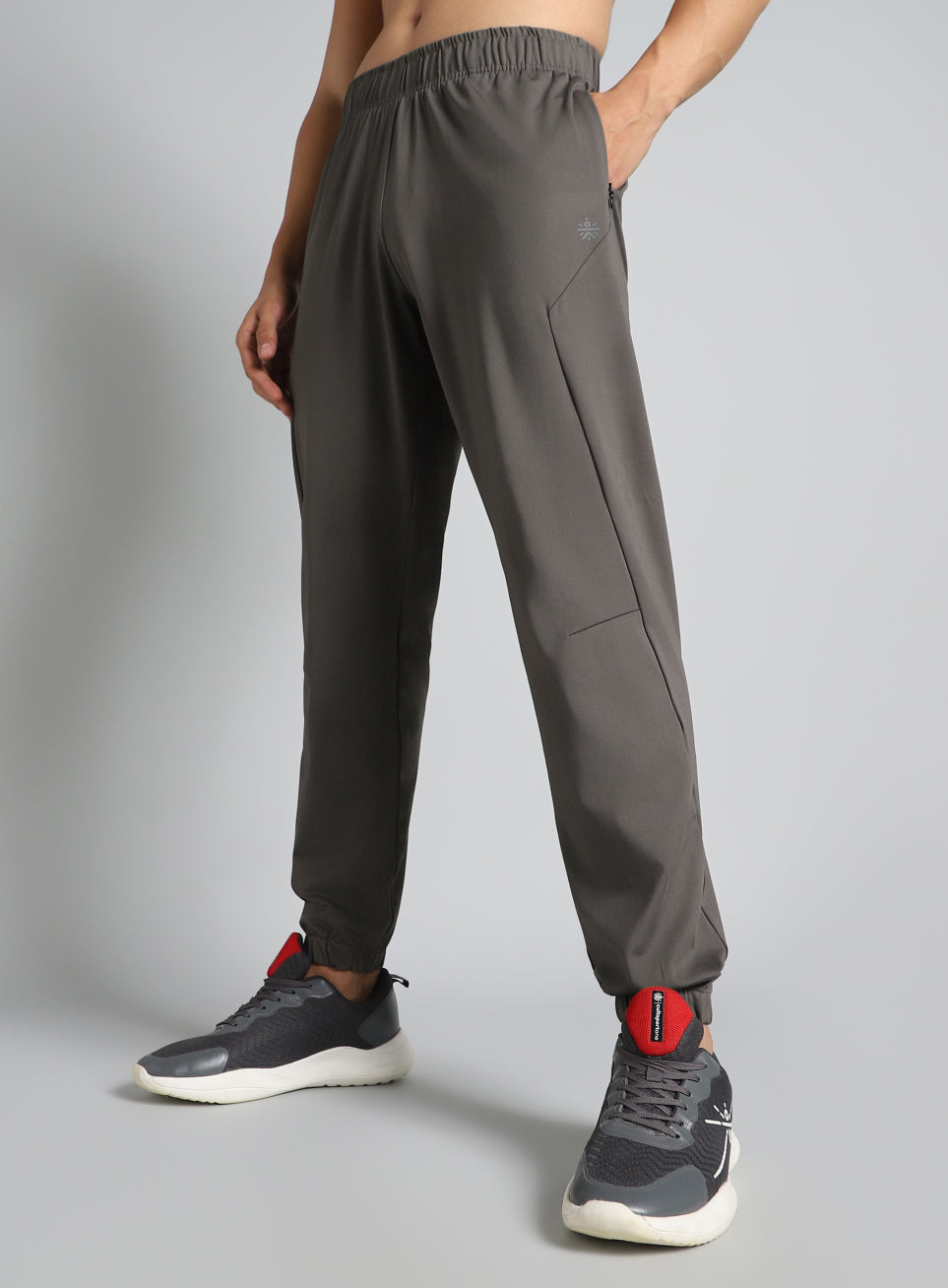 Men's Dark Grey Pace Up Running Joggers