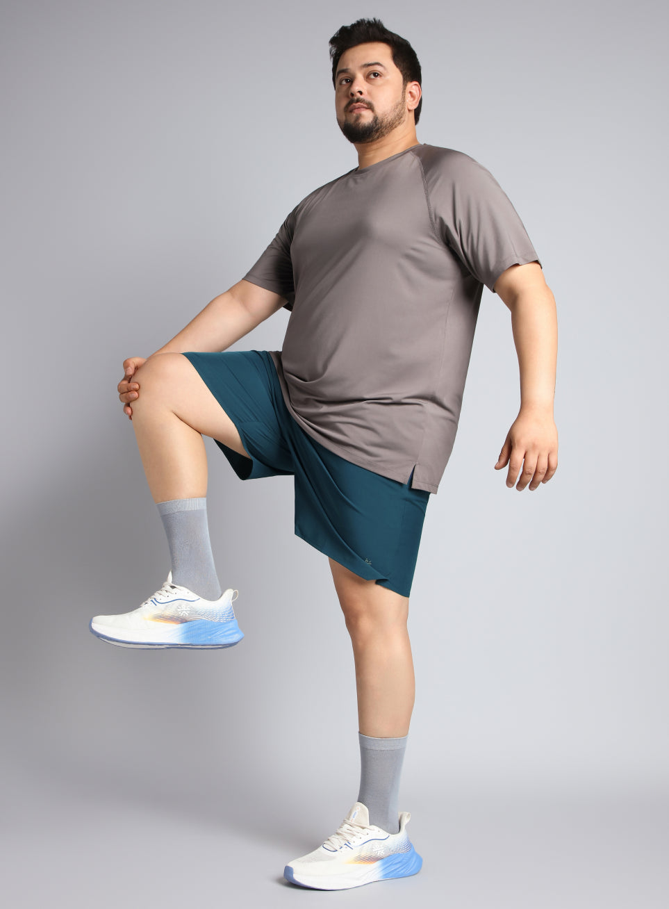 Men's Teal Runner's Essential Plus Size Shorts