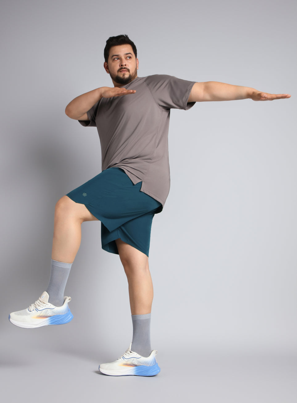 Men's Teal Runner's Essential Plus Size Shorts