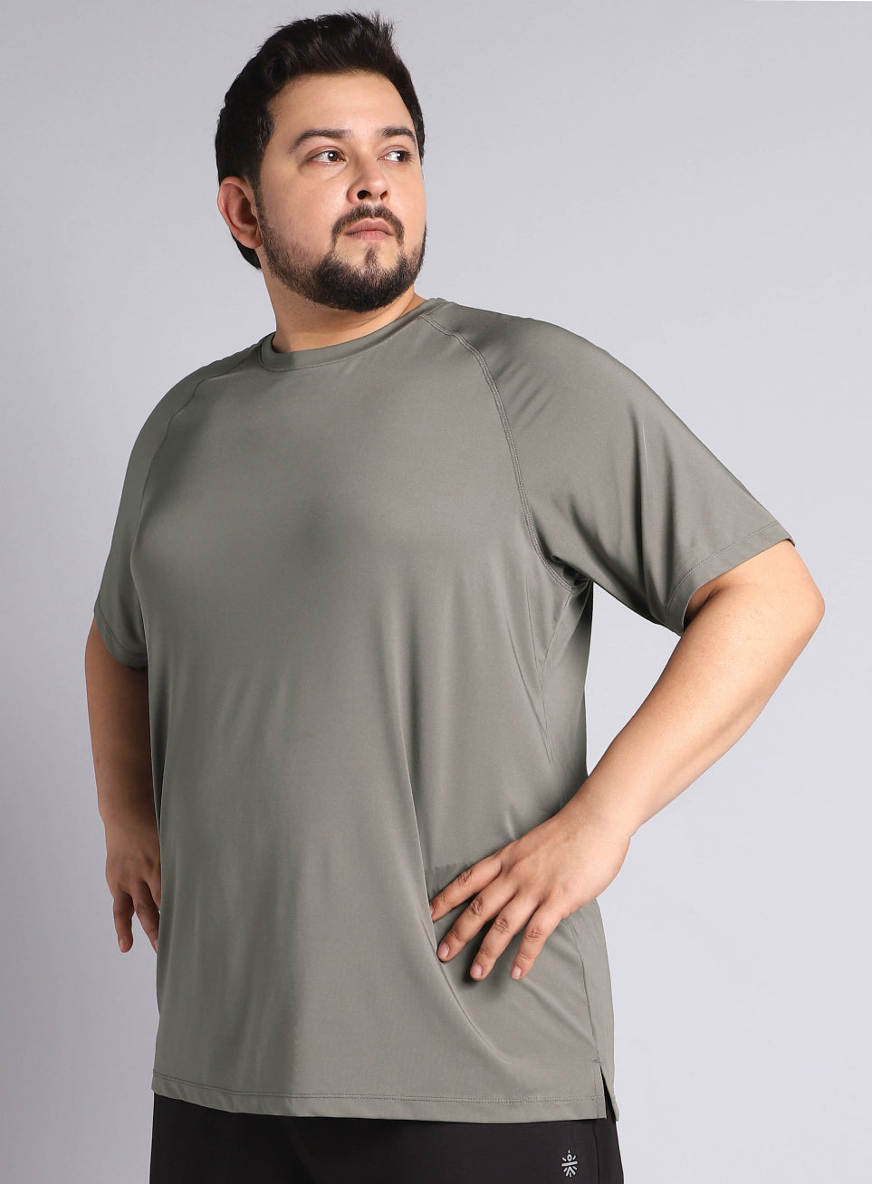 Men's Dark Grey Ultimate Running Plus Size regular fit T-shirt