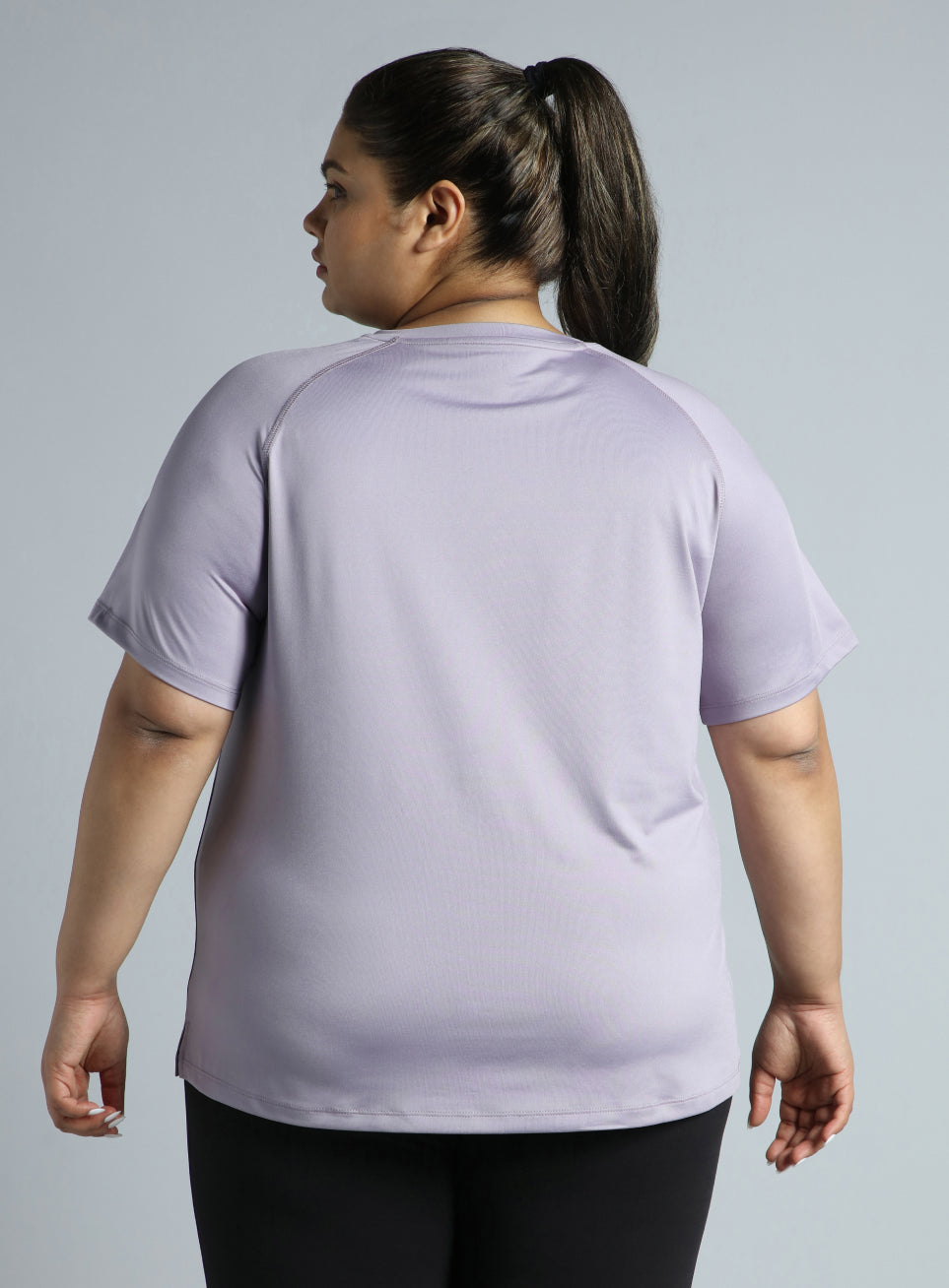 Women's Purple Running Essential Plus Size Regular Fit T-shirt