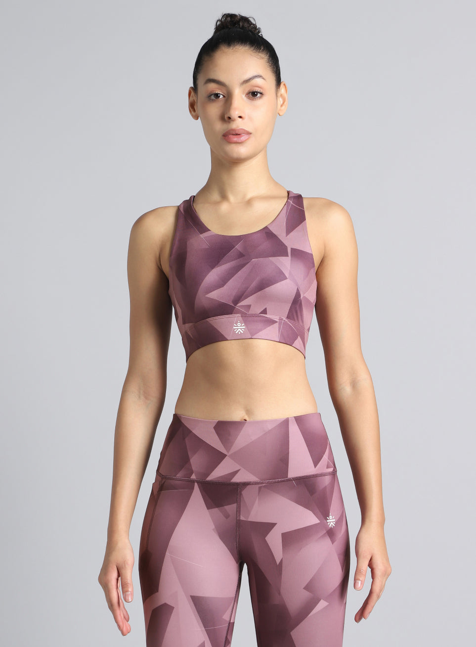 Women's Purple Feel The Beat Printed High Support Bra