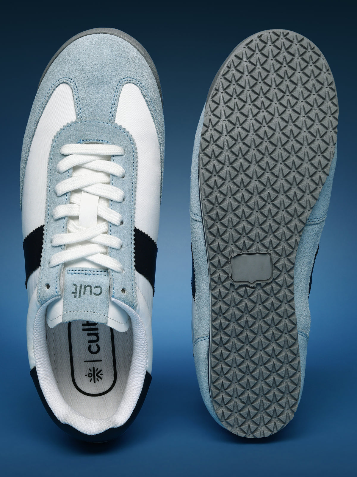 cult Men's UrbanEdge Sneakers - White/Ice Blue