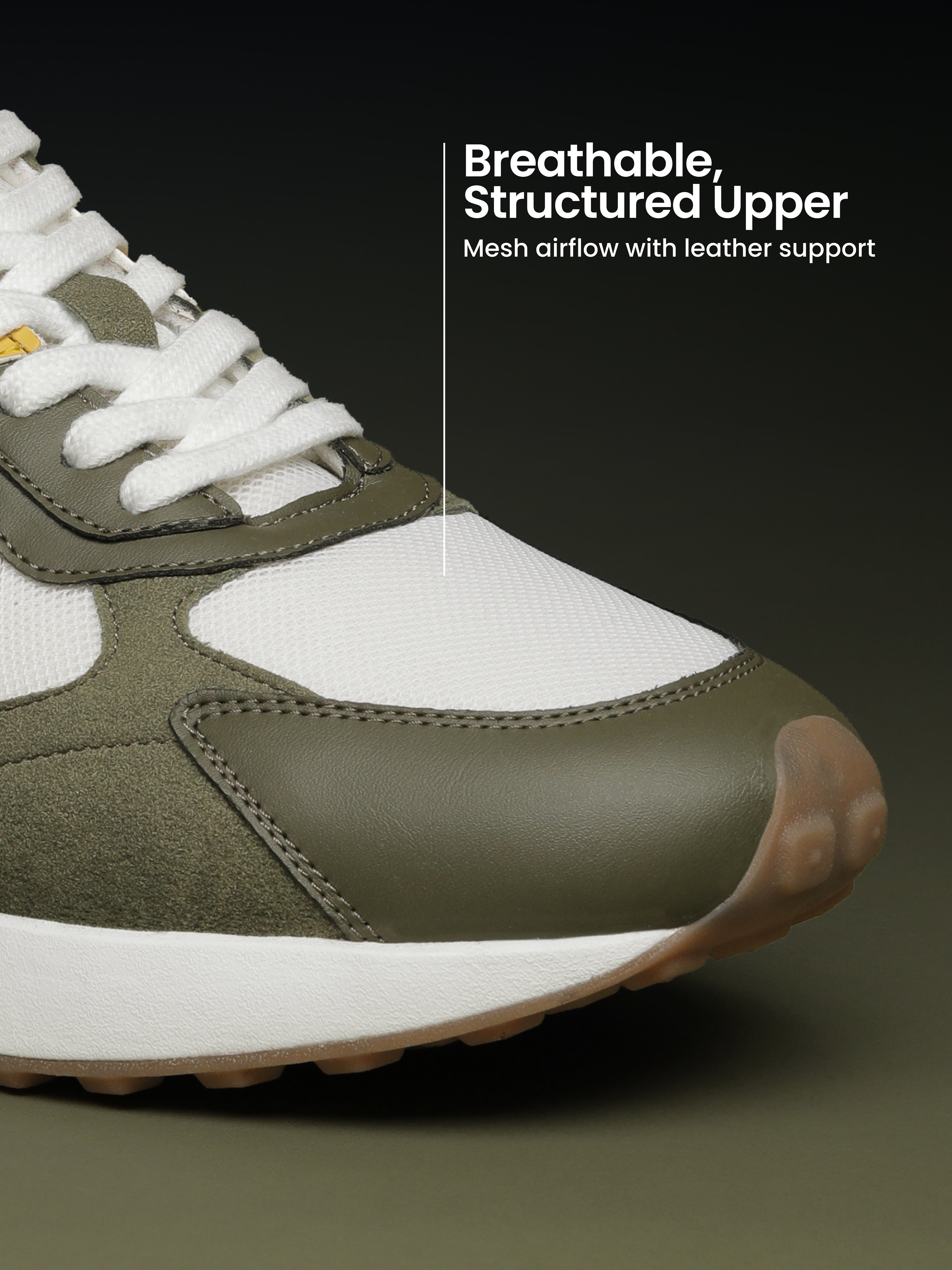cult Men's EasyBreezy Sneakers - White/Olive