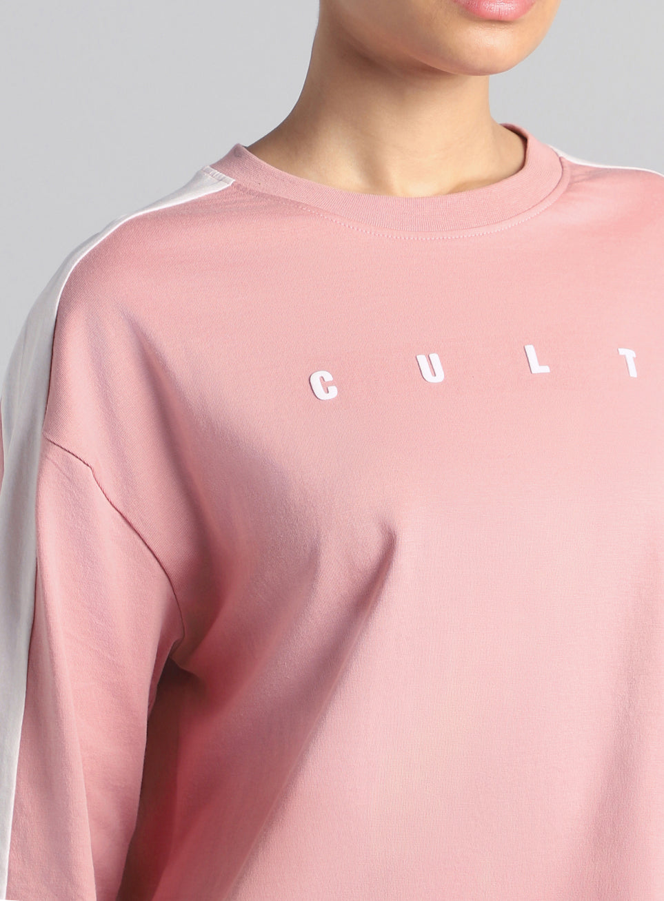 Women's Pink Cult Sporty Full Sleeve T-shirt
