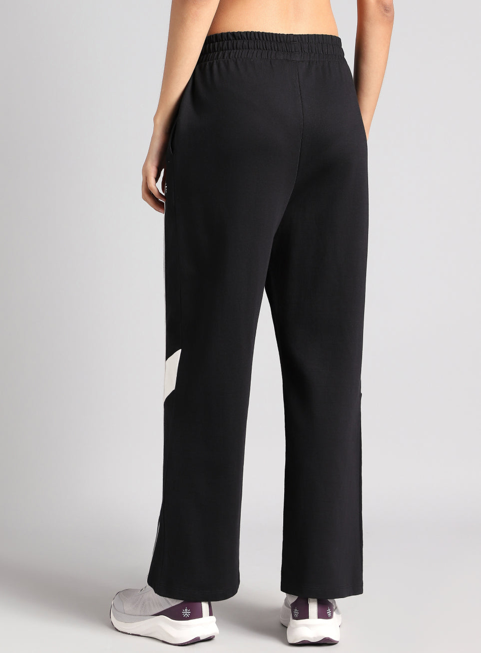 Women's Black Play On Straight Fit Trackpants