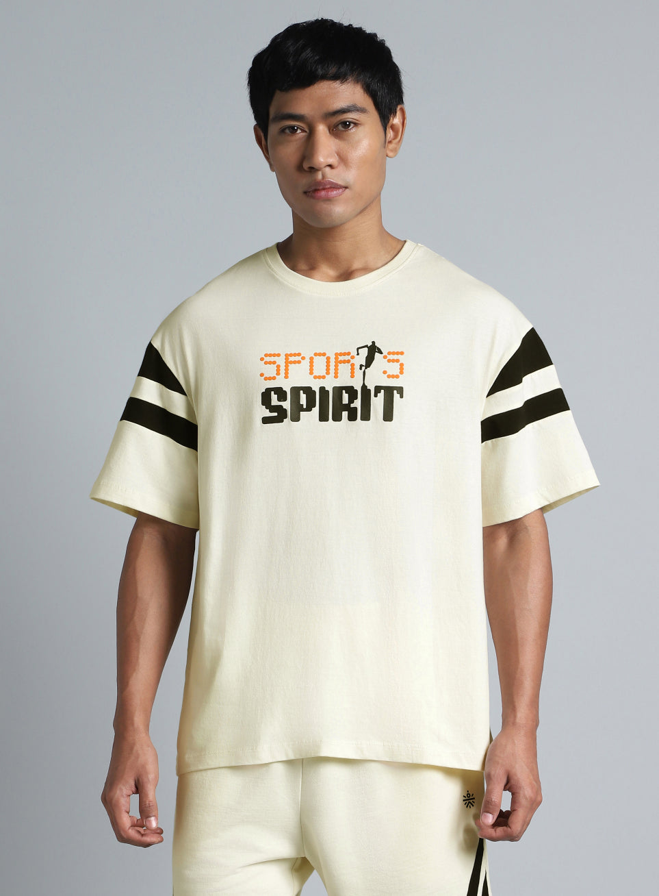 Men's Off White Sports Spirit Relaxed fit Graphic T-shirt