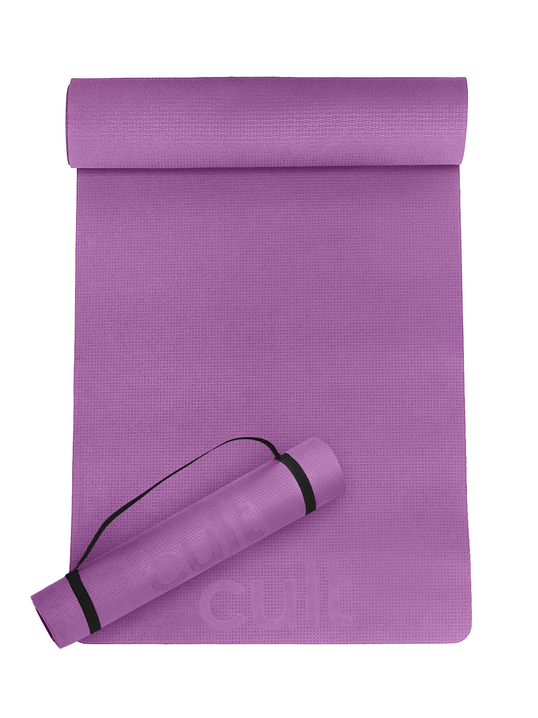 Cult Yoga Mat EVA 5mm with Carry Strap   Non-Slip, Lightweight & Cushioned Exercise Mat   Sweat-Resistant, Durable & Eco-Friendly for Yoga, Pilates, Stretching, Meditation & Home Gym   Purple