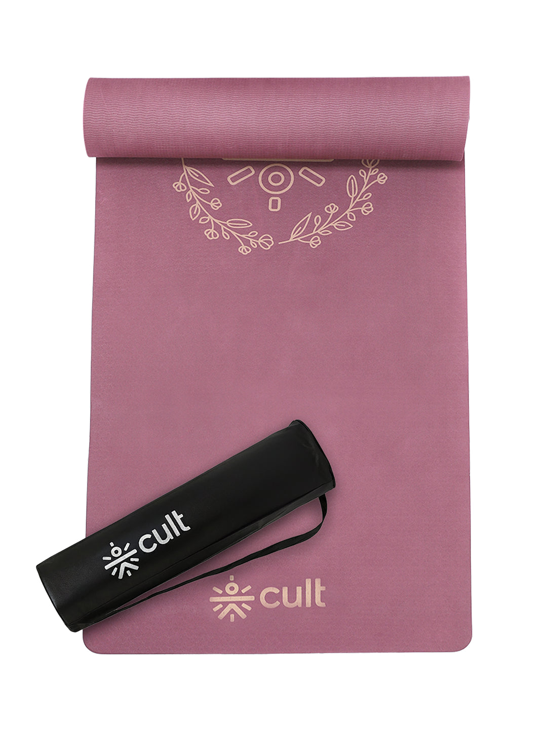 CULT TPE Yoga Mat 10mm Extra Thick with Carry Strap and Bag   Non-Toxic, Latex-Free, Anti-Slip, Tear-Resistant & Lightweight   Superior Cushioning for Joint Support, Ideal for Yoga, Pilates, Meditation & Home Workouts - Maroon