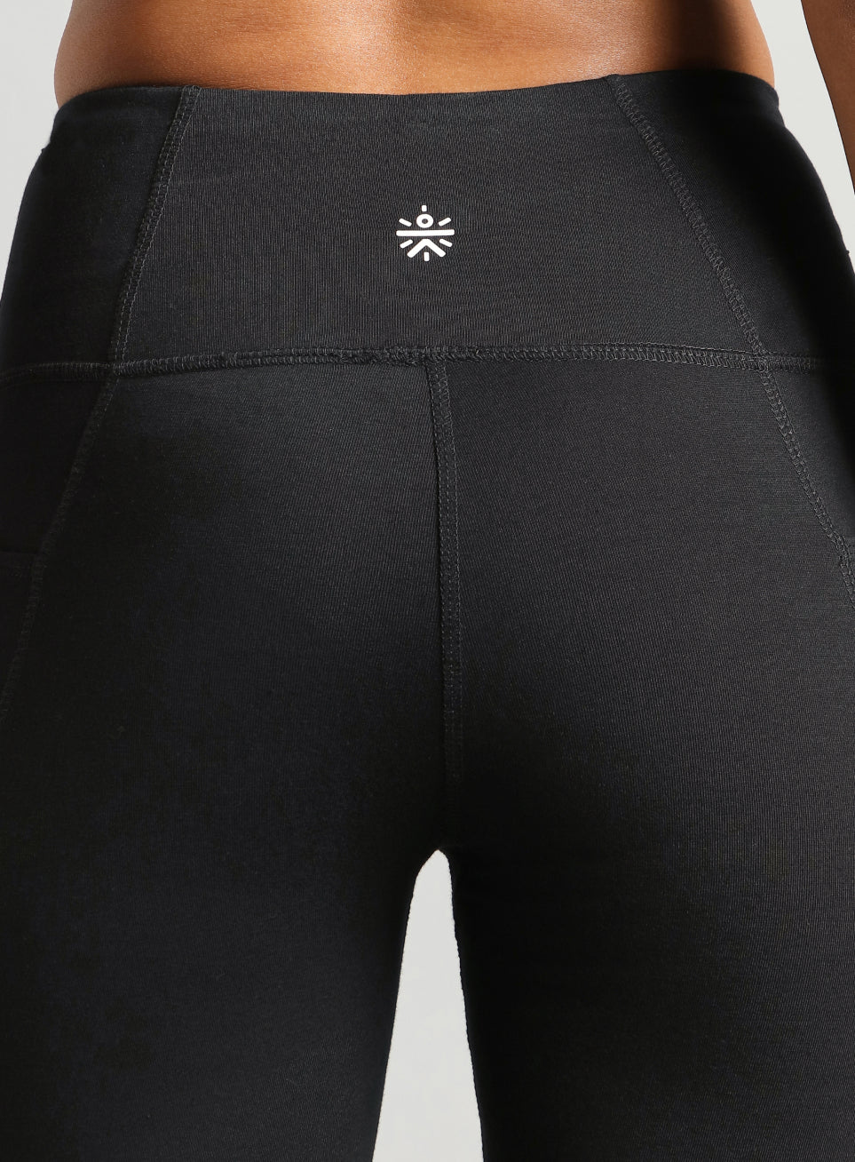 Women's Black Pause and Align Cotton Yoga Tights