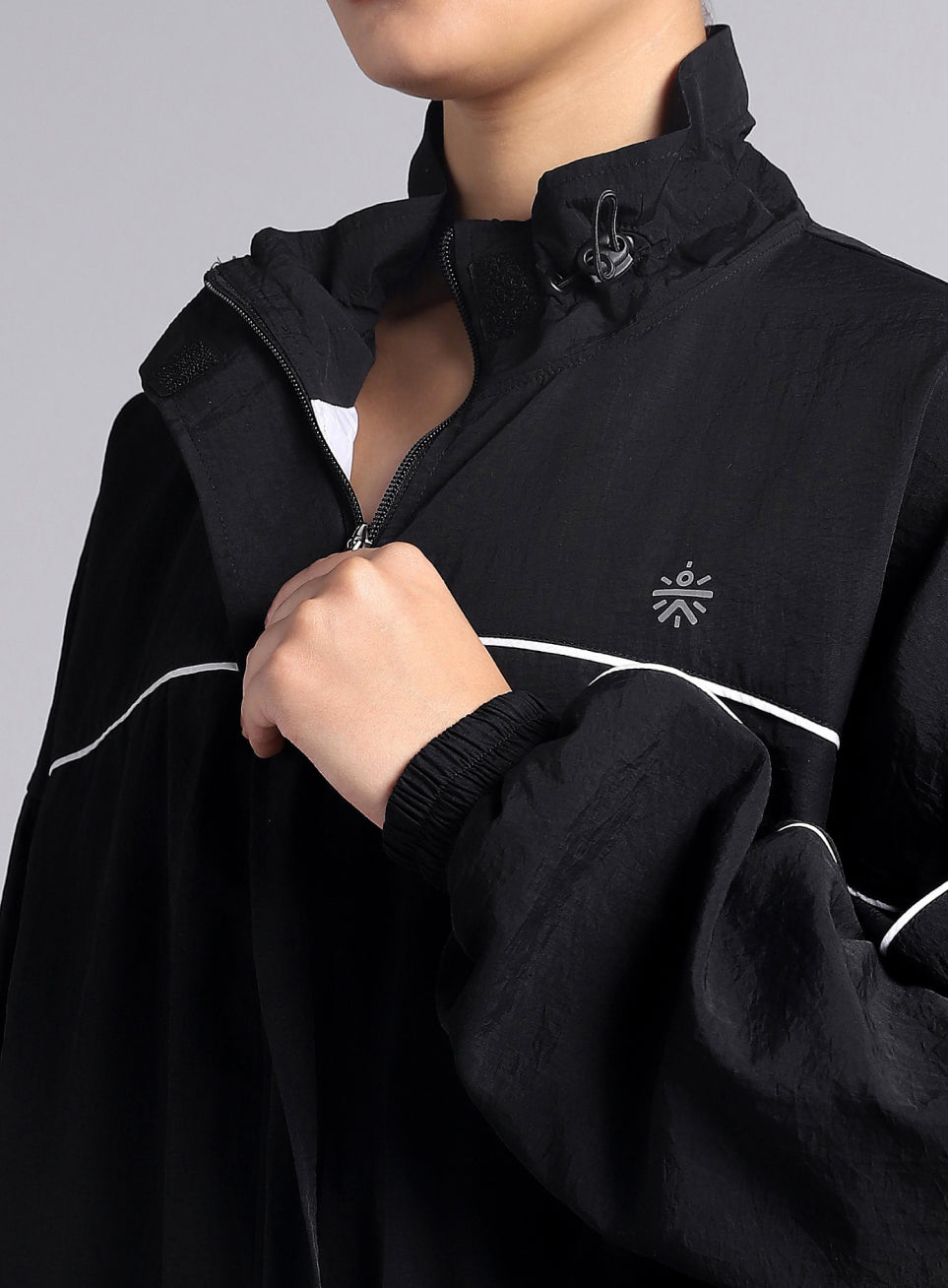 Women's Black Sporty Outrun Track Suit